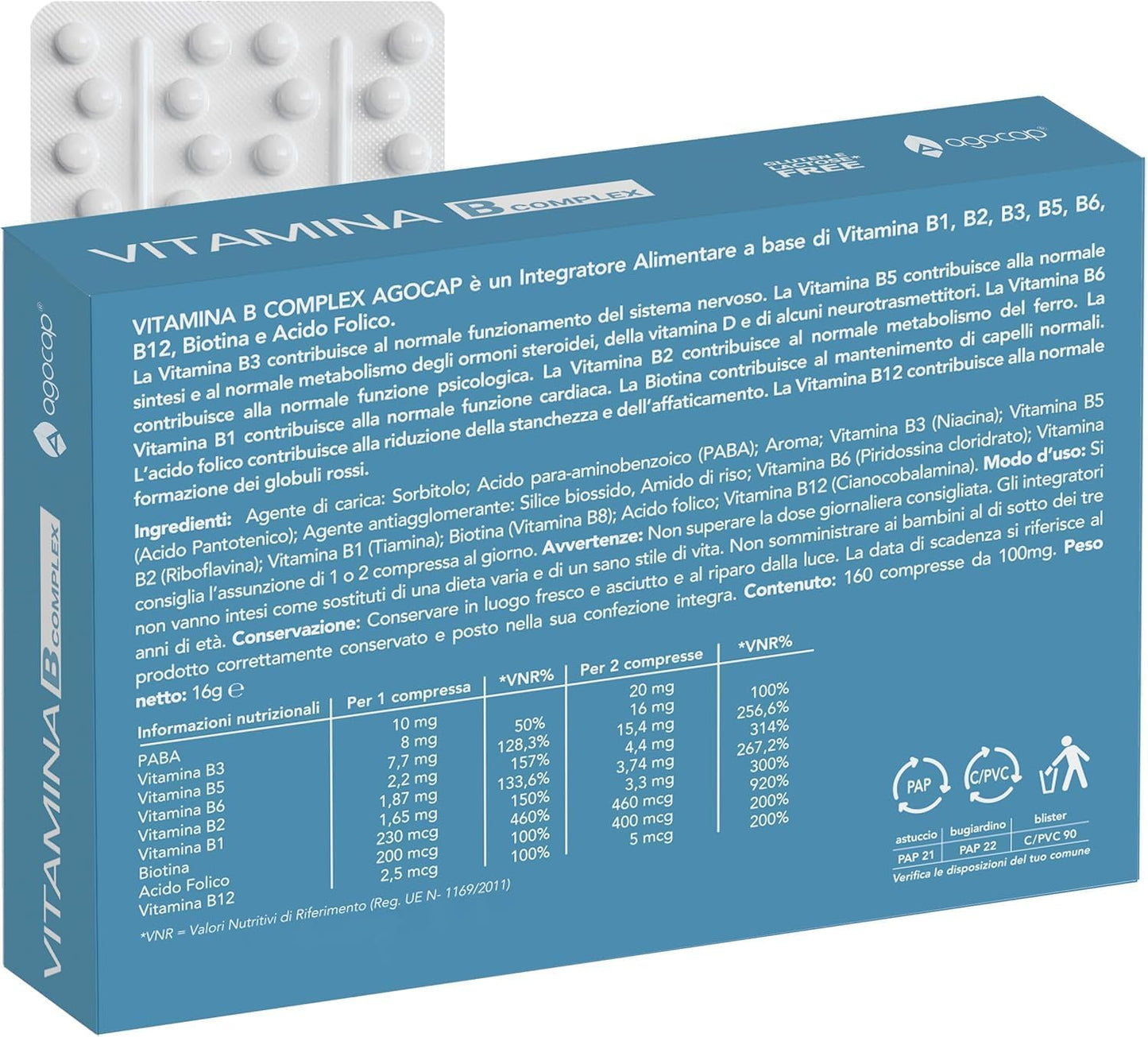 Vitamina B Complex | Integratore per energia e sistema nervoso con Vitamine del gruppo B