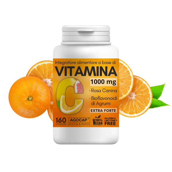 Vitamina C 1000mg con Bioflavonoidi da Agrumi e Rosa Canina - Agocap Pharma & Beauty