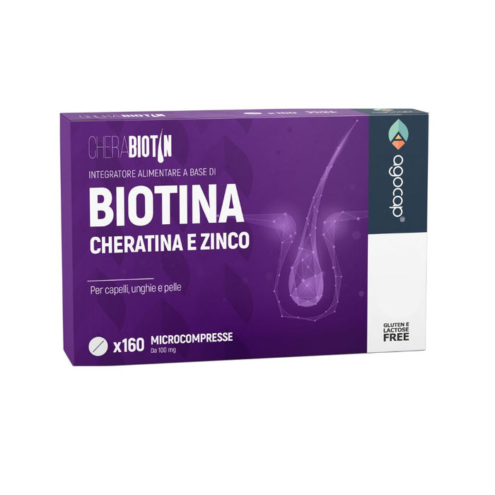 Cherabiotin AGOCAP integratore per capelli con Biotina Cheratina e Zinco