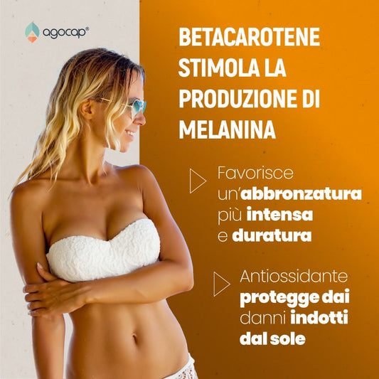 Betacarotene per Abbronzatura e Produzione di Melanina | Integratore per la Pelle