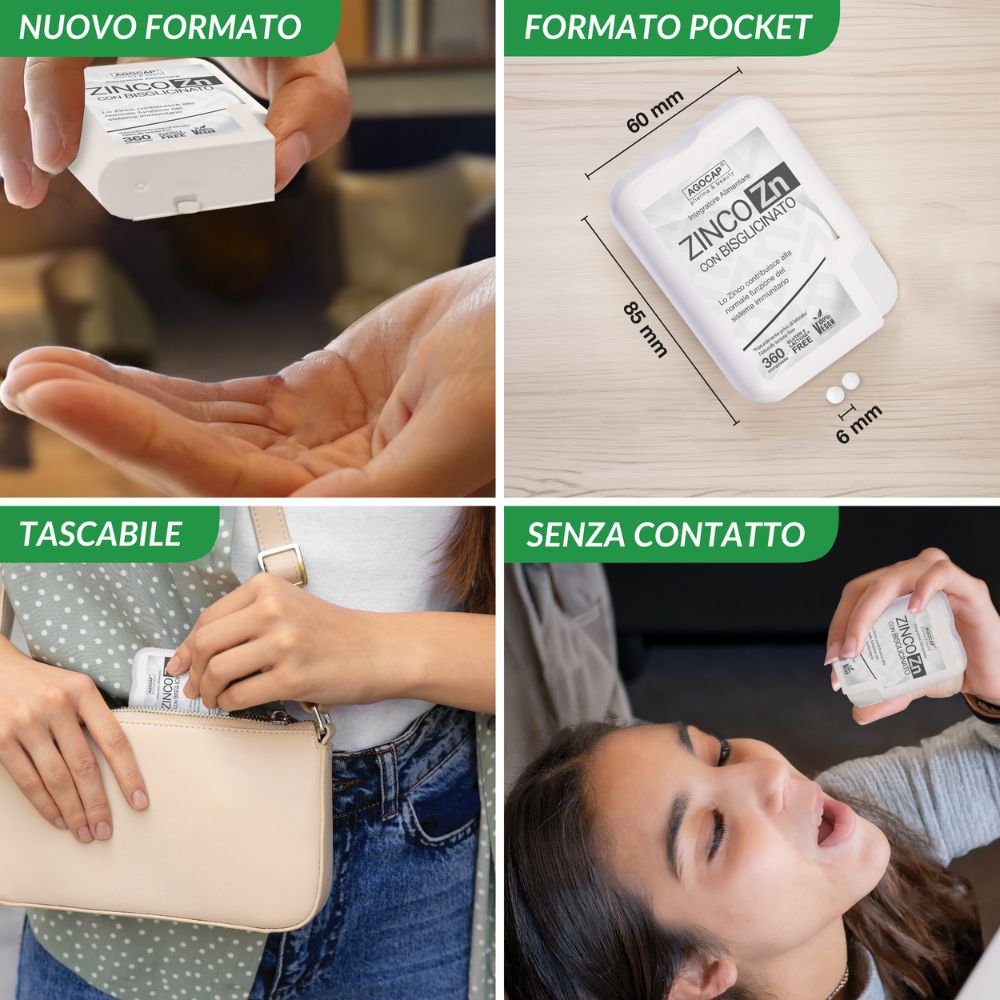 Zinco con Bisglicinato 15 mg, Alto Dosaggio, Integratore Alimentare per il Sistema Immunitario, 360 compresse