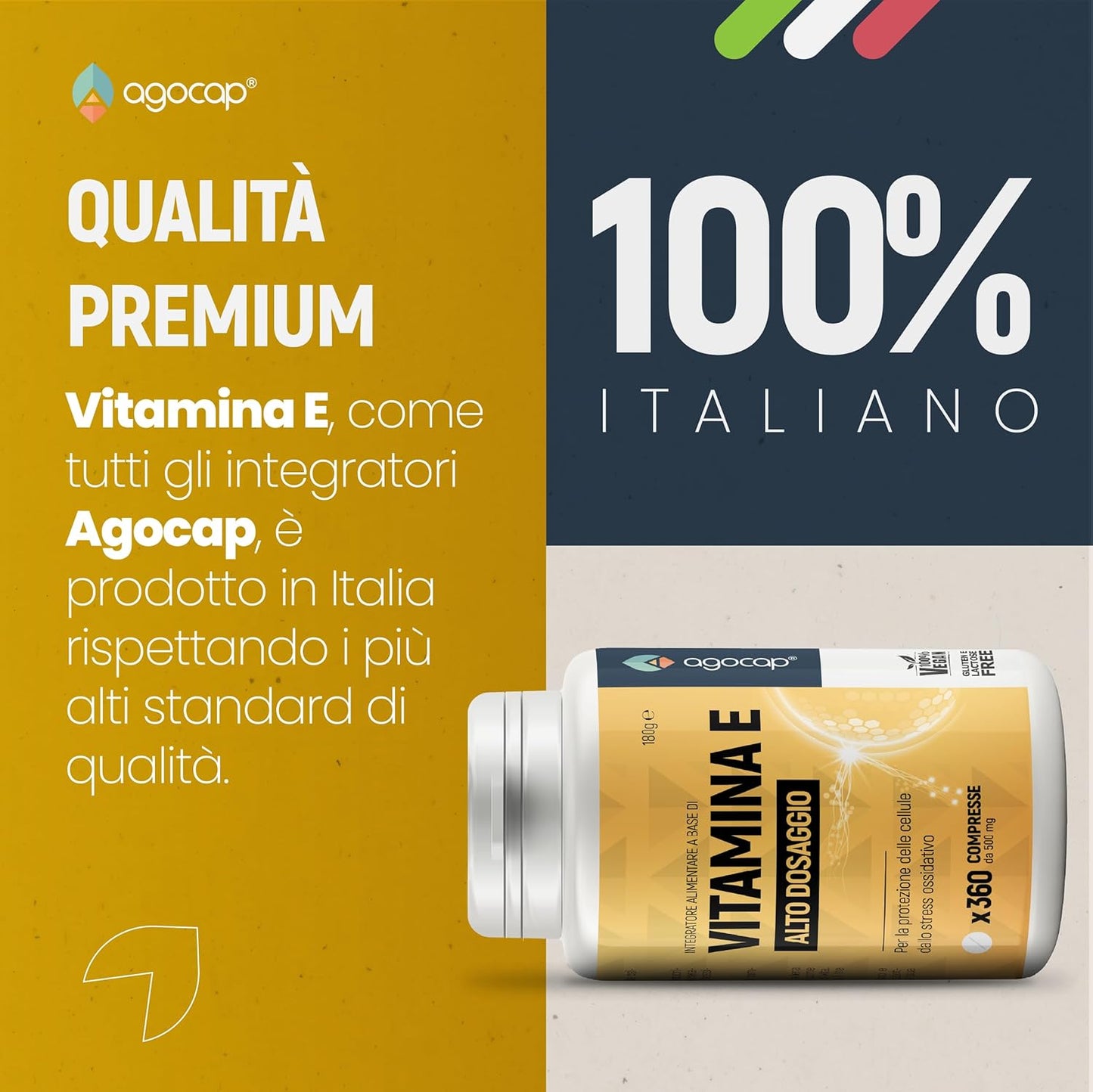 Vitamina E Pura | Integratore antiossidante per pelle e capelli con Vitamina E 60 mg