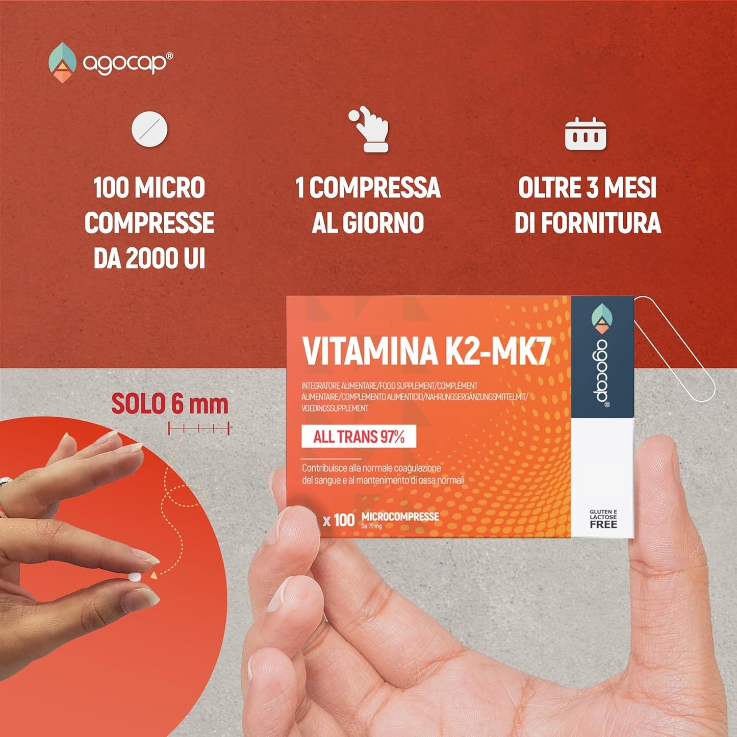 Vitamina K2 MK7 200 mcg | Integratore per Ossa e Sistema Cardiovascolare