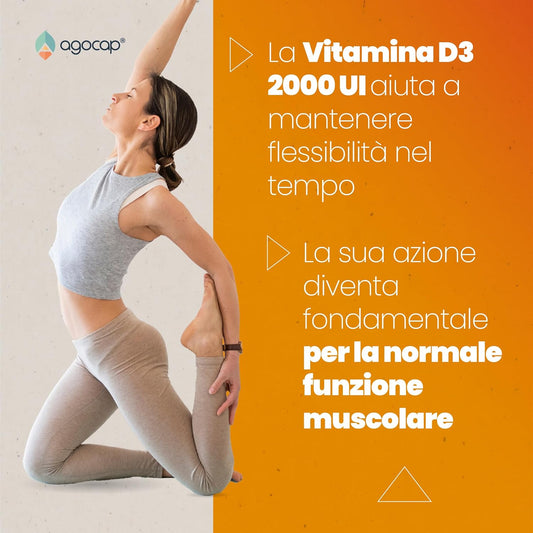 Vitamina D3 + Vitamina K2 (MK7) | Integratore per ossa e difese immunitarie con Vitamina D3 e K2