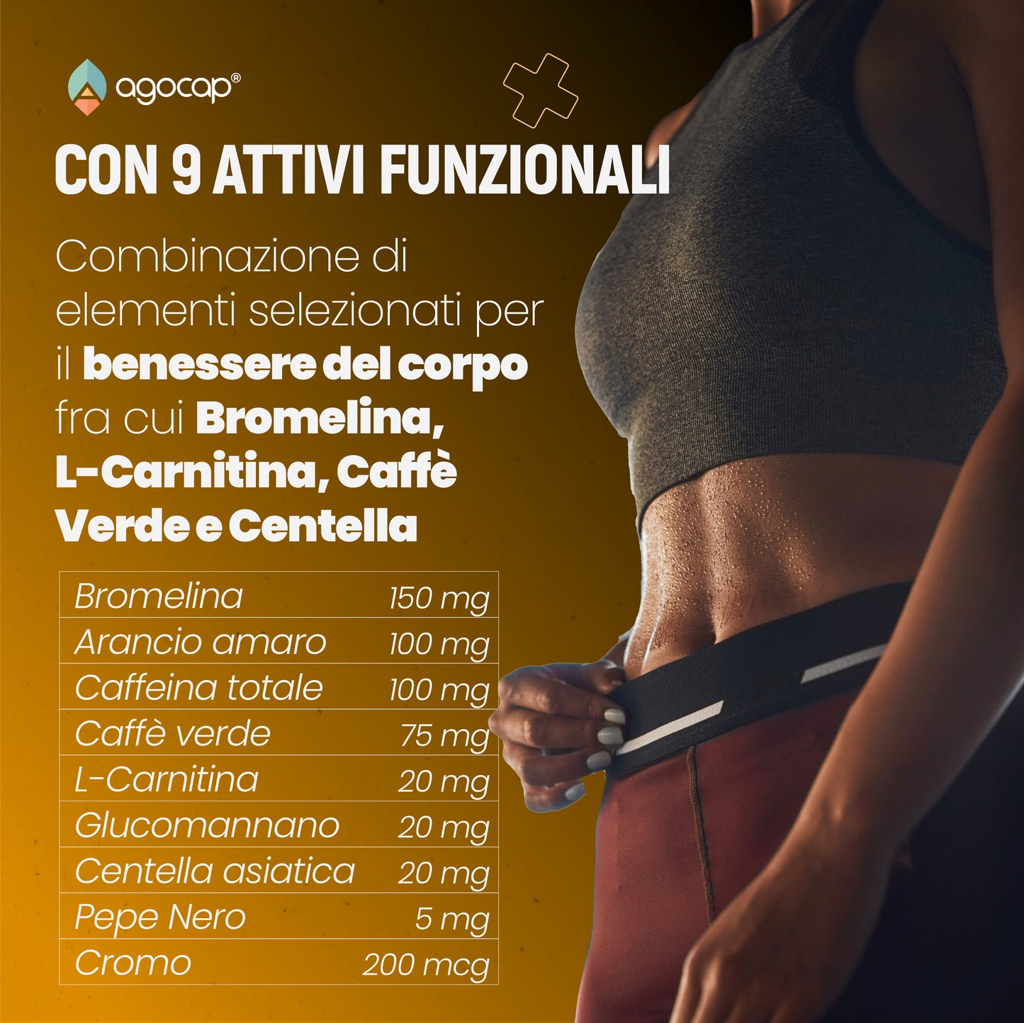 LIPOSTOP Integratore per Dimagrire, Metabolismo e Fame Nervosa - 60 Capsule