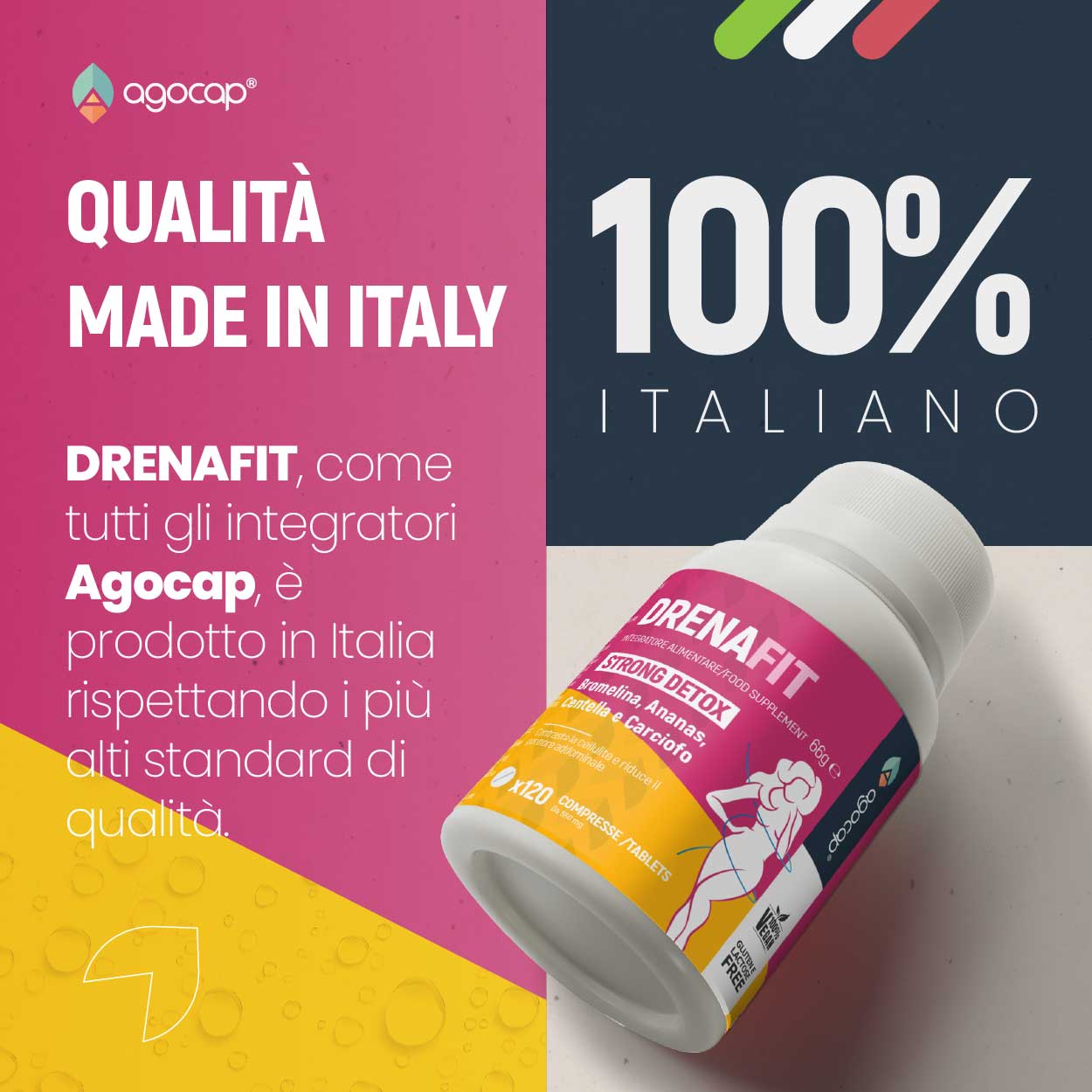 DrenaFit | Integratore drenante e snellente con Bromelina, Ananas, Centella e Carciofo