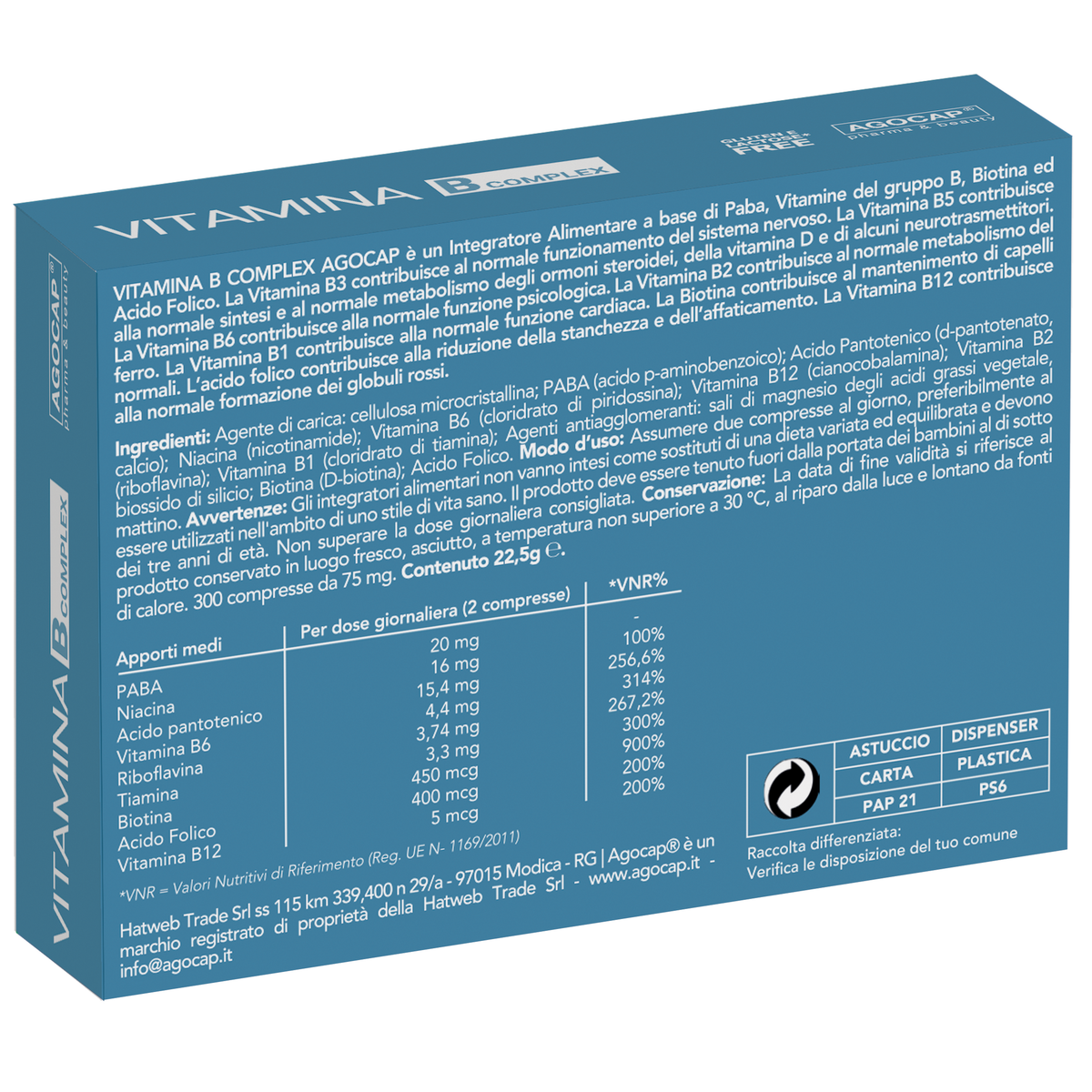 Vitamina B Complex | Integratore per energia e sistema nervoso con Vitamine del gruppo B