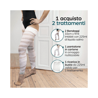 Bende Anticellulite riducente Salino + 1 ricarica + pantalone in cartene omaggio - Bendaggi riducenti gambe