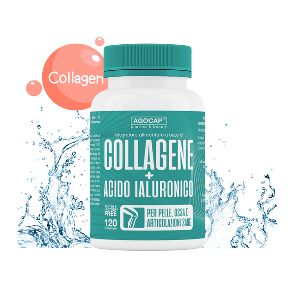 Collagene, Acido Ialuronico e Coenzima Q10 - 120 Compresse Made in Italy - Agocap Pharma & Beauty