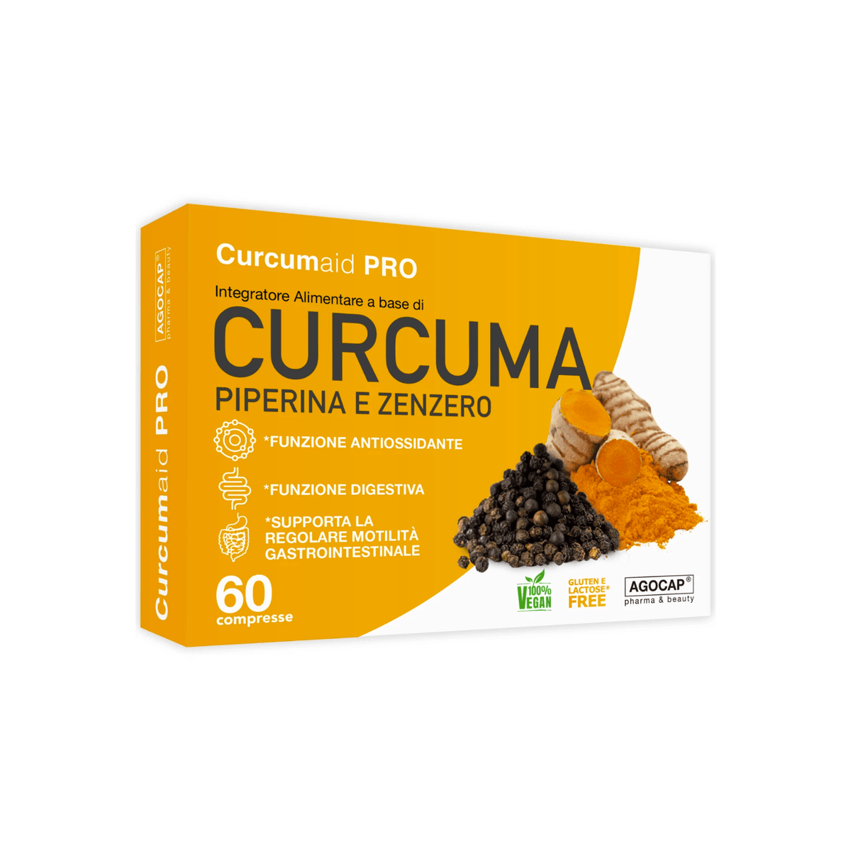 Integratore di Curcuma piperina e zenzero | Curcumaid