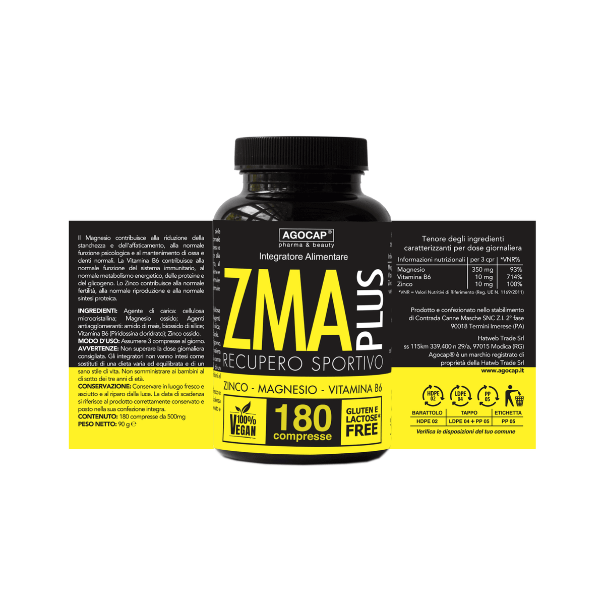 ZMA ad alta concentrazione - Integratore per recupero sportivo e aumento del testosterone