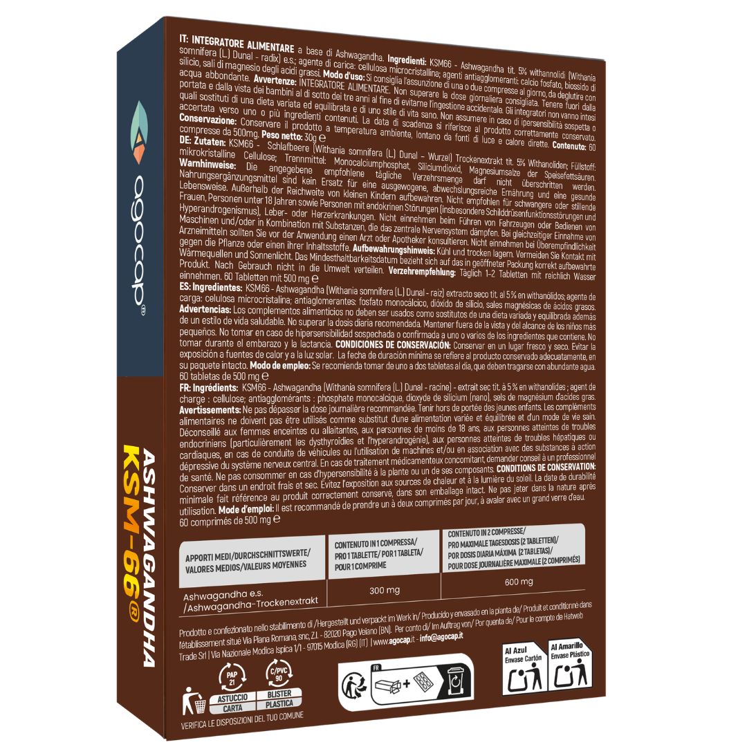 Ashwagandha KSM-66® – Integratore per Rilassamento e Benessere Mentale