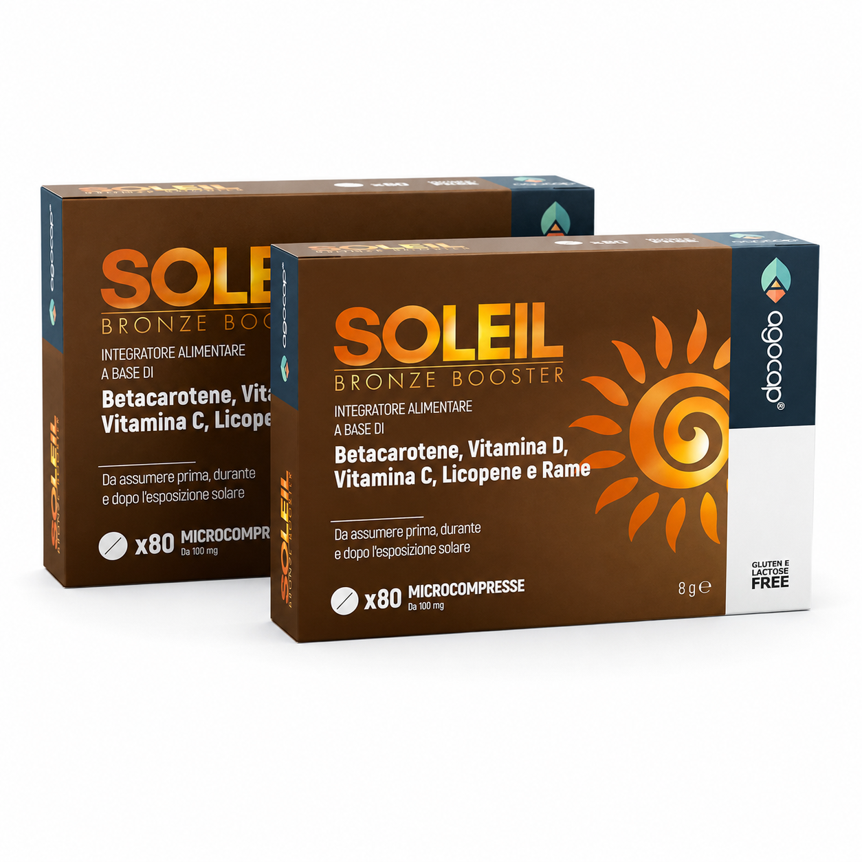Soleil Bronze Booster | Integratore per abbronzatura con Betacarotene, Licopene e Rame