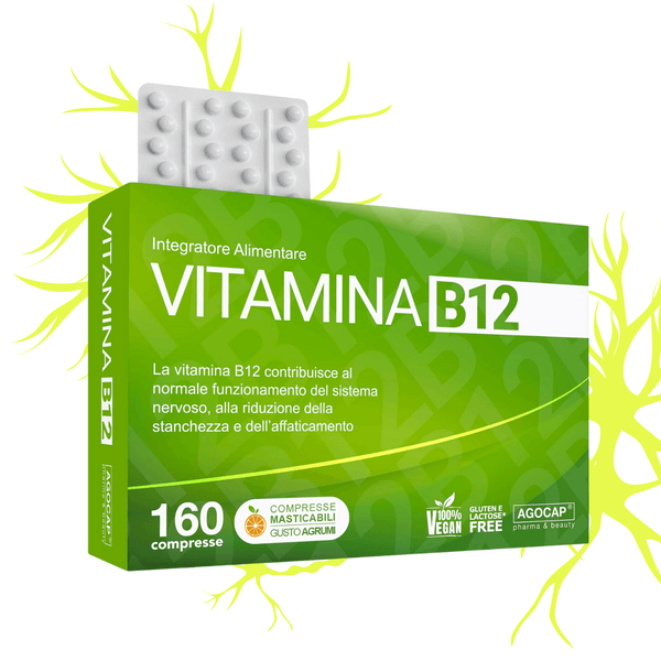Vitamina B12 da 1000 mcg compresse masticabili gusto agrumi - Agocap Pharma & Beauty