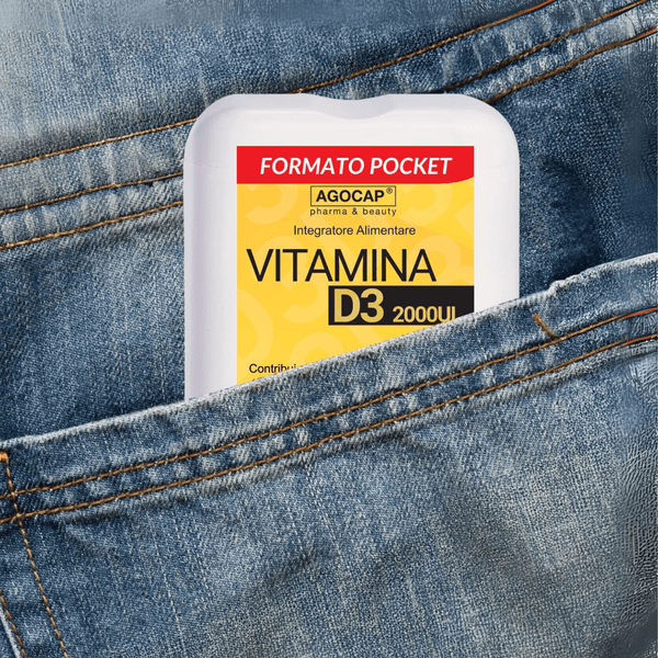 Vitamina D3 2000 UI - Formato Pocket - 360 compresse - Agocap Pharma & Beauty